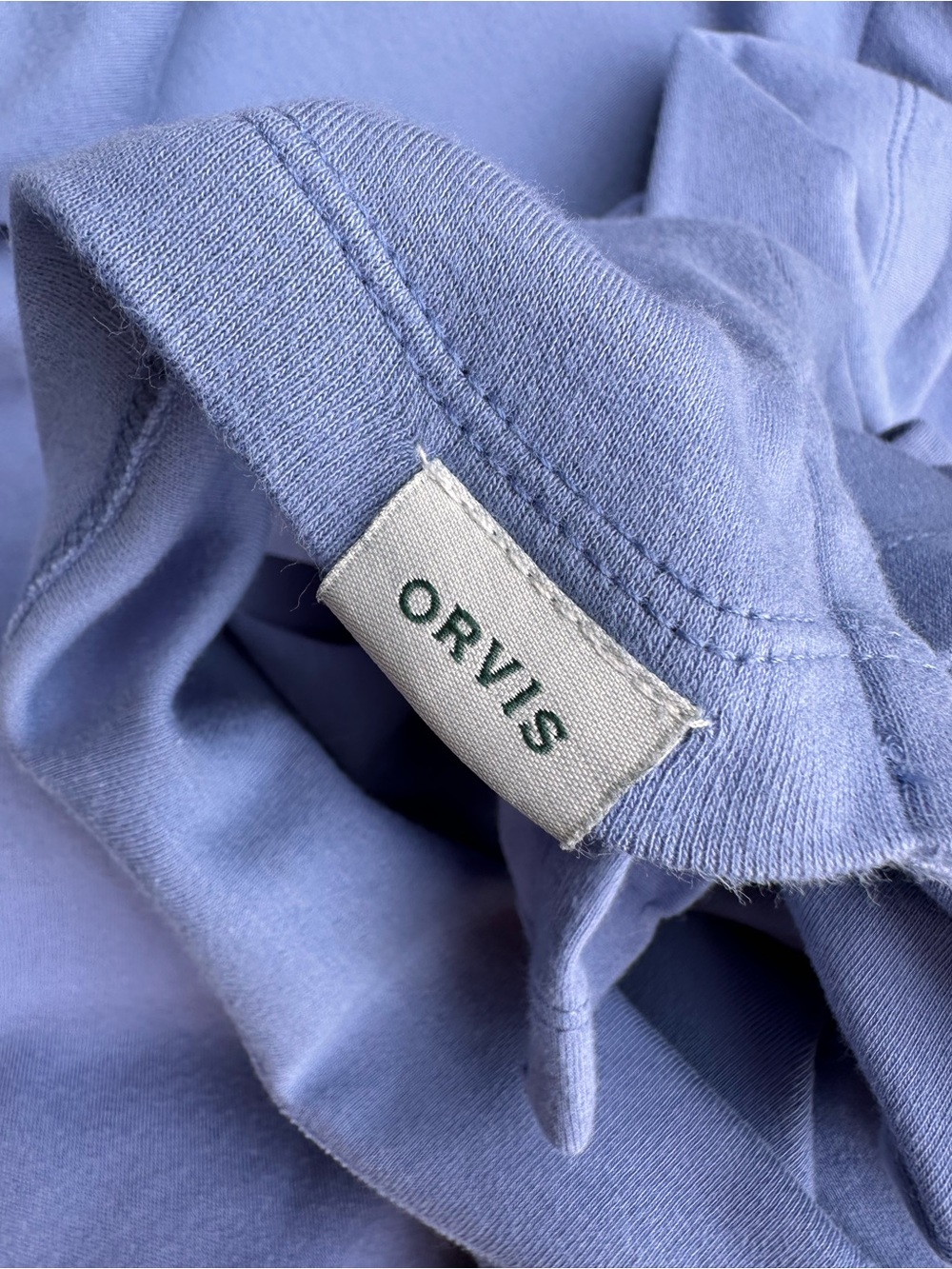 Orvis Light Blue Notch-Neck Three-Quarter Sleeve Top, sz. XL - Picture 4 of 5